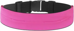 Invisible Running Belt for Phone, Sports Fitness Waist Band for Women Men, Adjustable Pouch with buckle, Hidden key hook, Ultra-light, Walking, Gym, Workout, Jogging PINK