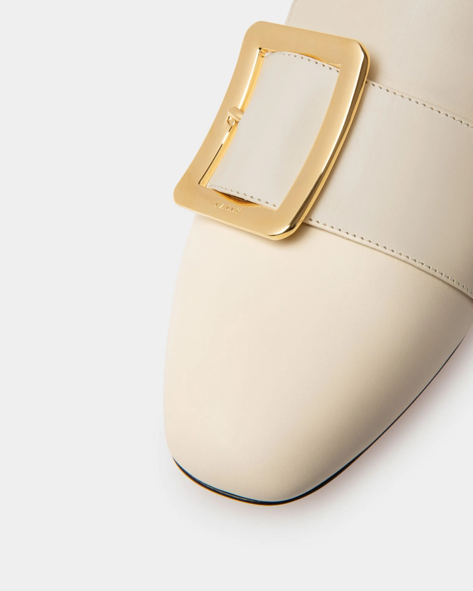 Janelle Women's Calf Leather Pump With 40Mm Heel In Bone