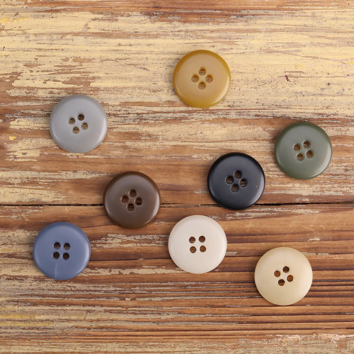 Japanese-Style Casual Multicolored Urea Buttons for Jackets 48 Pack