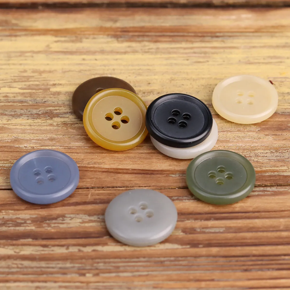Japanese-Style Casual Multicolored Urea Buttons for Jackets 48 Pack