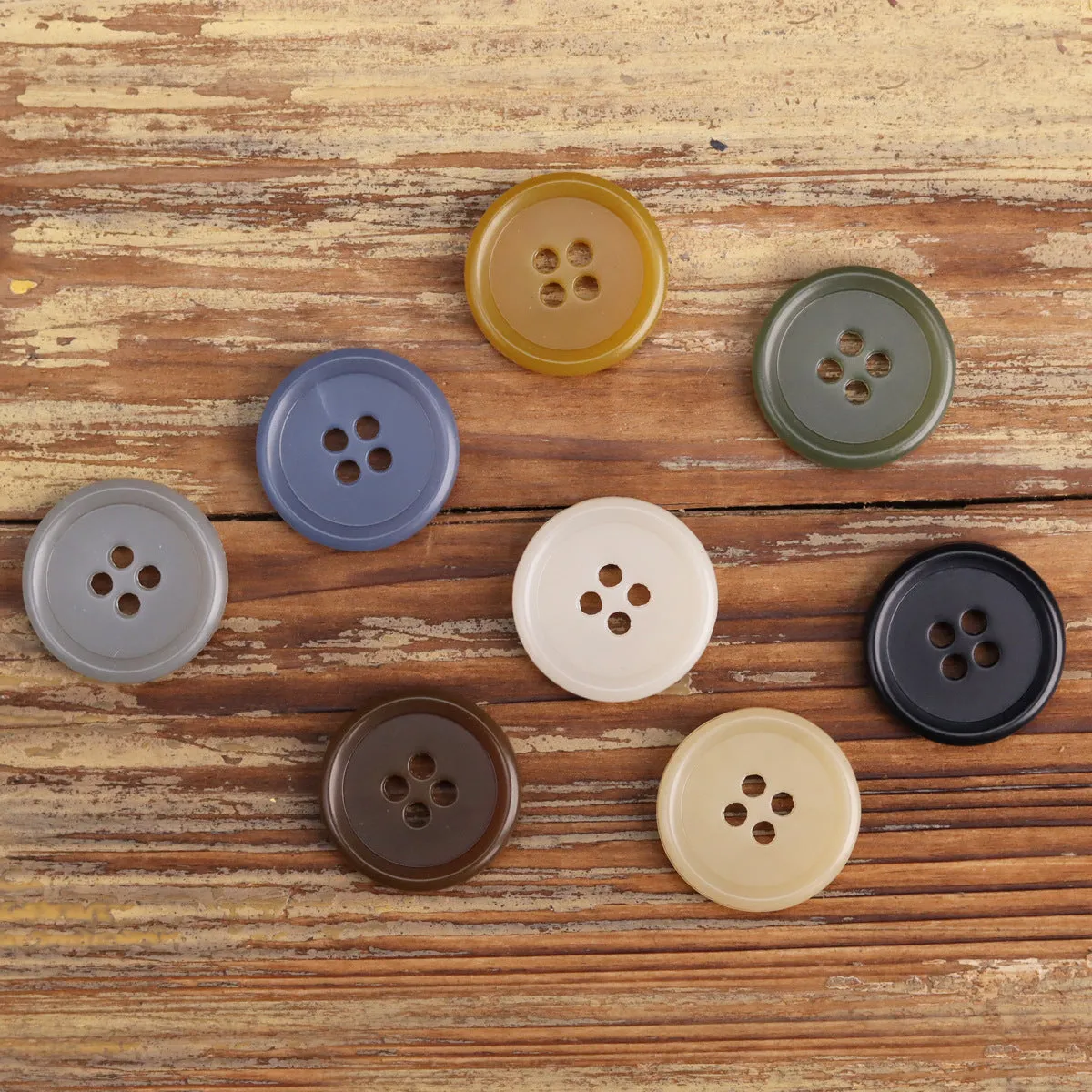 Japanese-Style Casual Multicolored Urea Buttons for Jackets 48 Pack