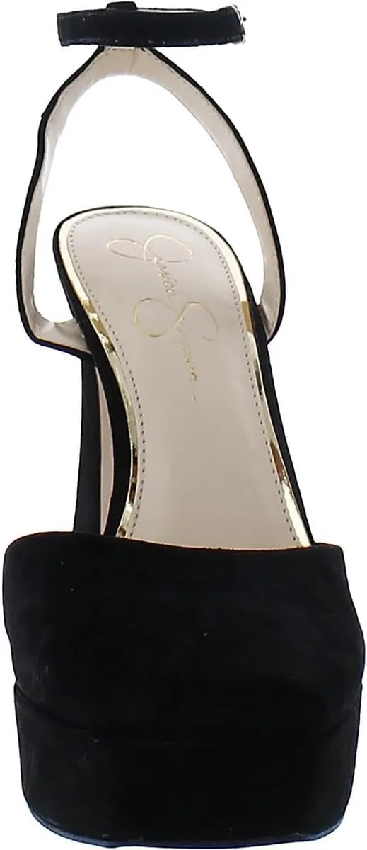 Jessica Simpson Womens Deirae Block Heel Chunky Heel Ankle Strap