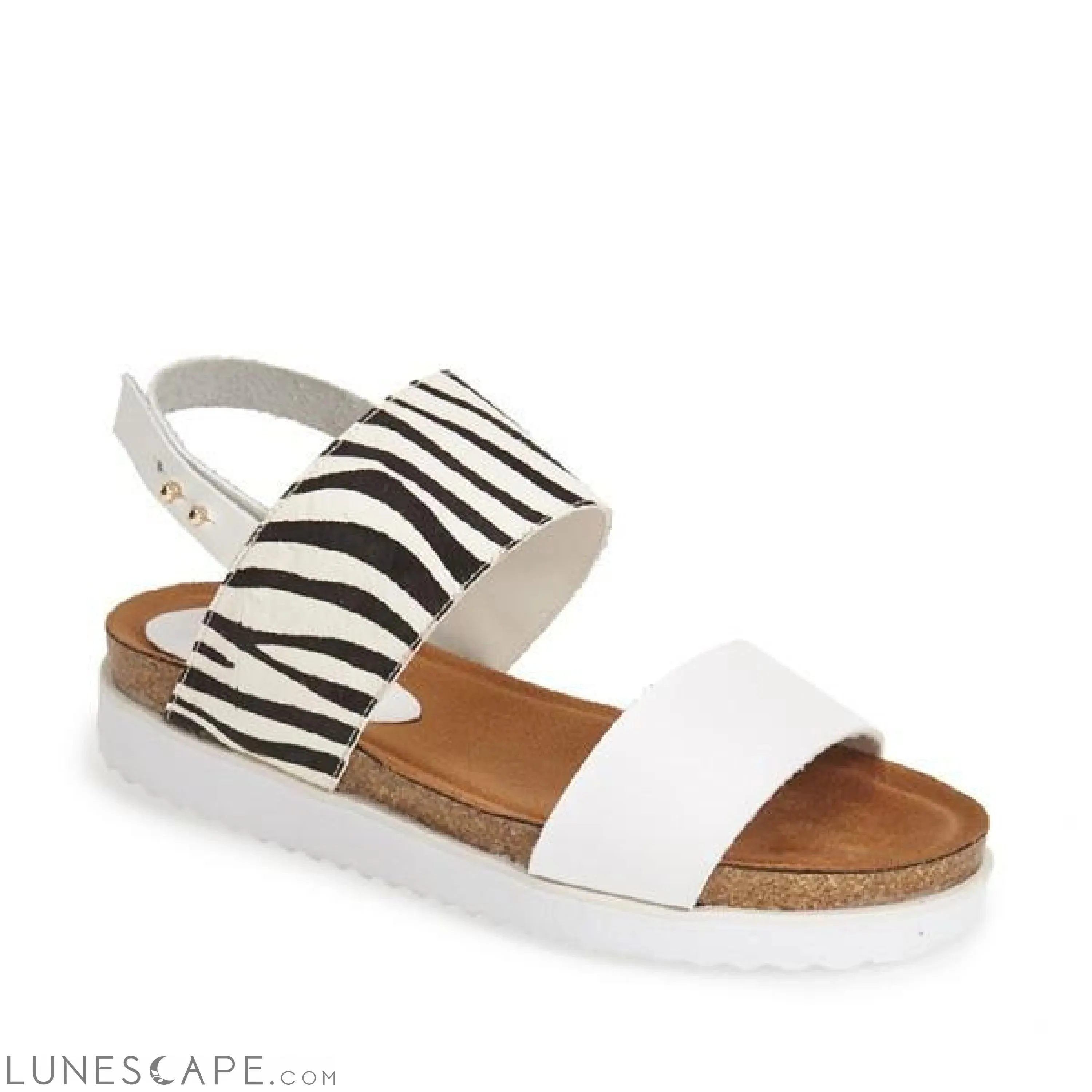 JOLLEEN Open-Toe Flatform Leopard Print Womens Slingback Sandals