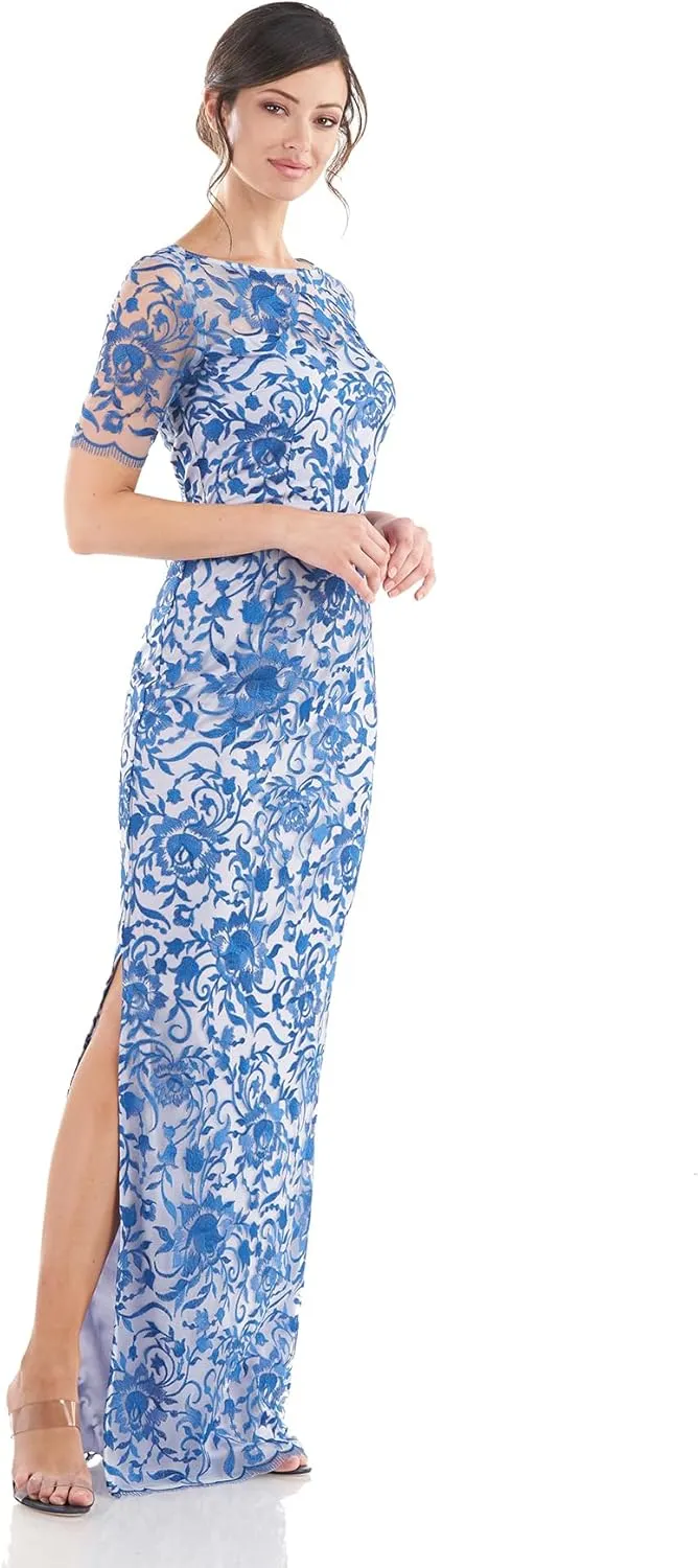 JS Collections Women's Alexis Elbow Sleeve Gown