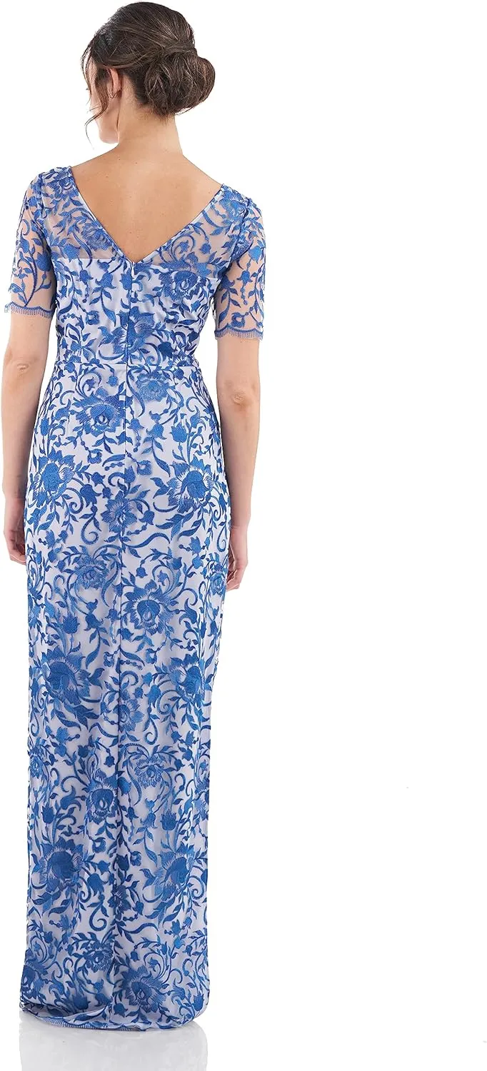 JS Collections Women's Alexis Elbow Sleeve Gown