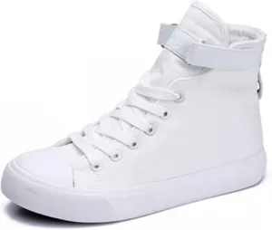 Julymens Unisex Women's Men's High-Top Canvas Shoes Plush Lining Winter Sports Shoes