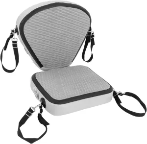 Kayak Seats, Universal Kayak Inflatable Seat with Backrest, Padded Thicken Cushion Kayak Seat, Adjustable Strap and Comfortable Breathable EVA Material (Grey)