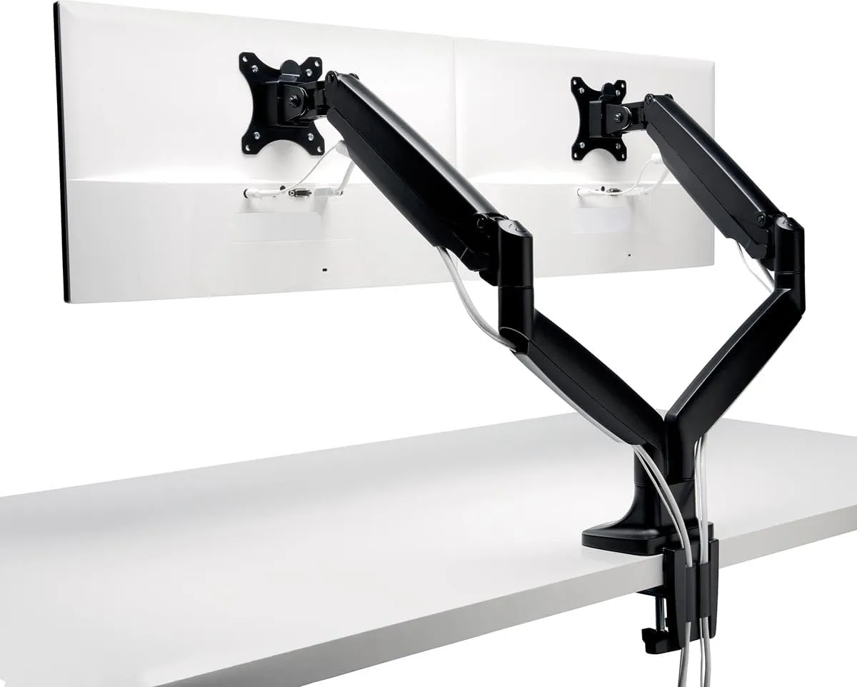 Kensington SmartFit One-Touch Height Adjustable Dual Monitor Arm - Black (K59601WW)