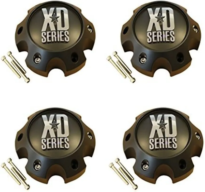 KMC XD 1079L145MB Set of 4 Matte Black Center Cap for 6X139.7