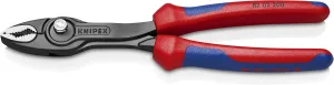 Knipex TwinGrip Adjustable Front Grip Plier Black with Multi-Component Sleeves 200mm 82 02 200