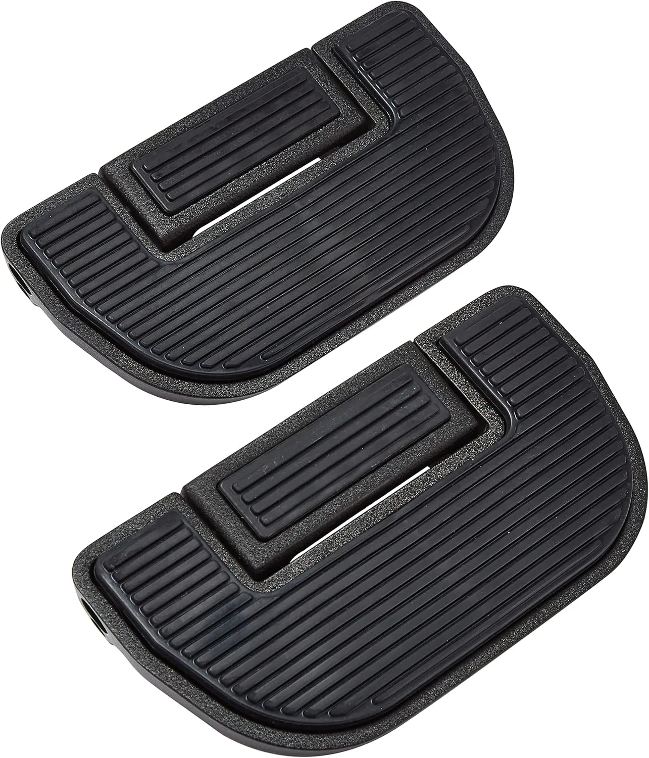 Kuryakyn 4357 Motorcycle Foot Control Component: Ribbed Folding Boards for Driver or Passenger Floorboards, Wrinkle Black, 1 Pair