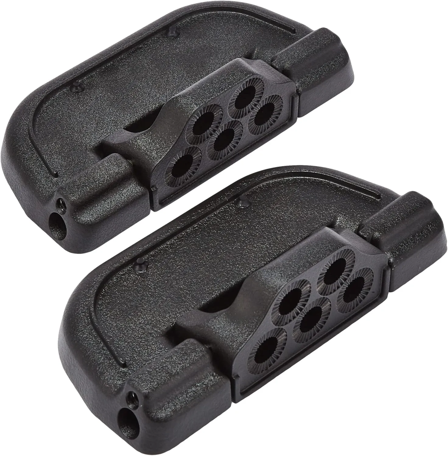 Kuryakyn 4357 Motorcycle Foot Control Component: Ribbed Folding Boards for Driver or Passenger Floorboards, Wrinkle Black, 1 Pair