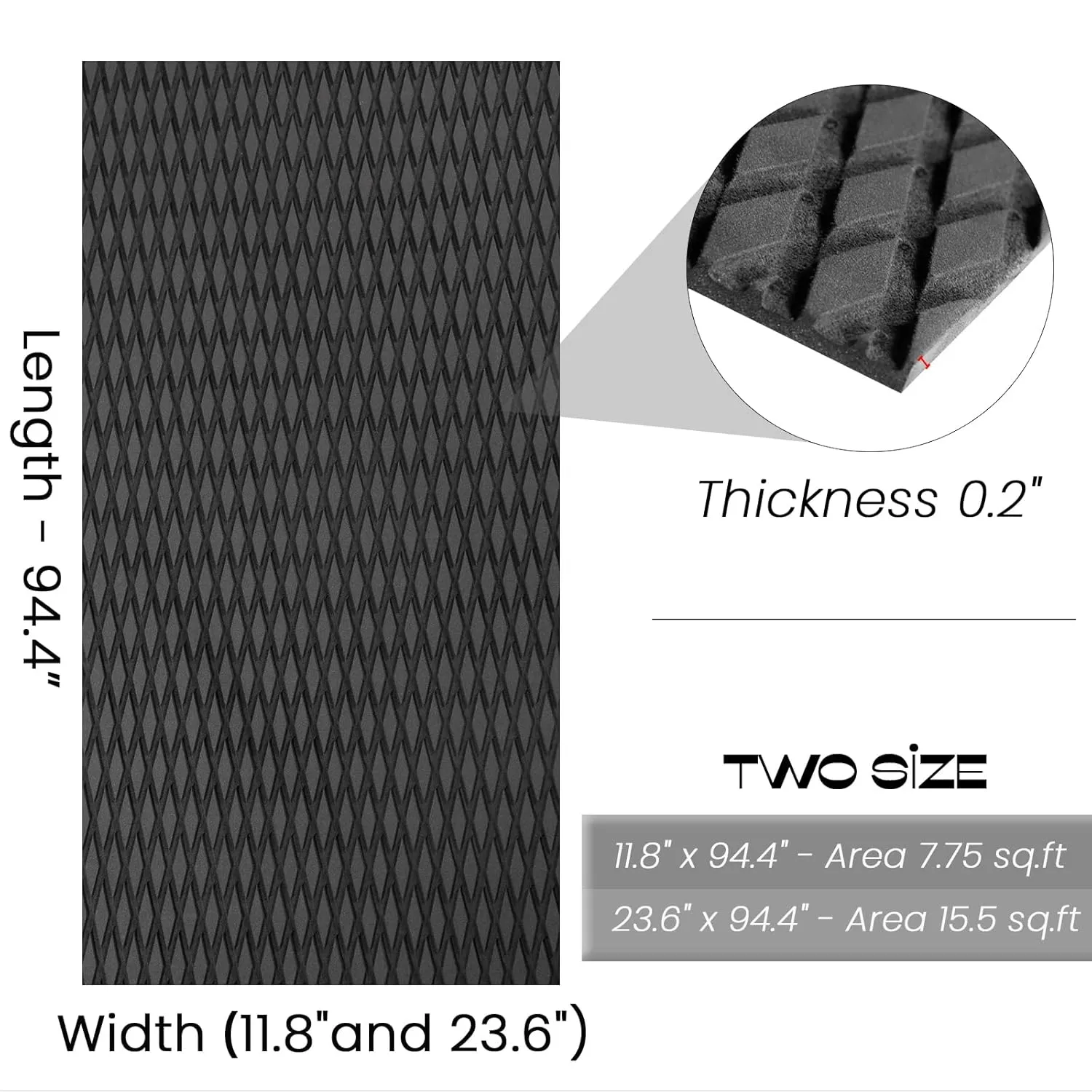 KXKZREN Camo Boat Flooring EVA Foam 11.8"x94.4" Self-Adhesive Camouflage Decking Floor Sheet Marine Traction Pad for Kayak Yacht Motorboat Fishing Boat Cooler Tops