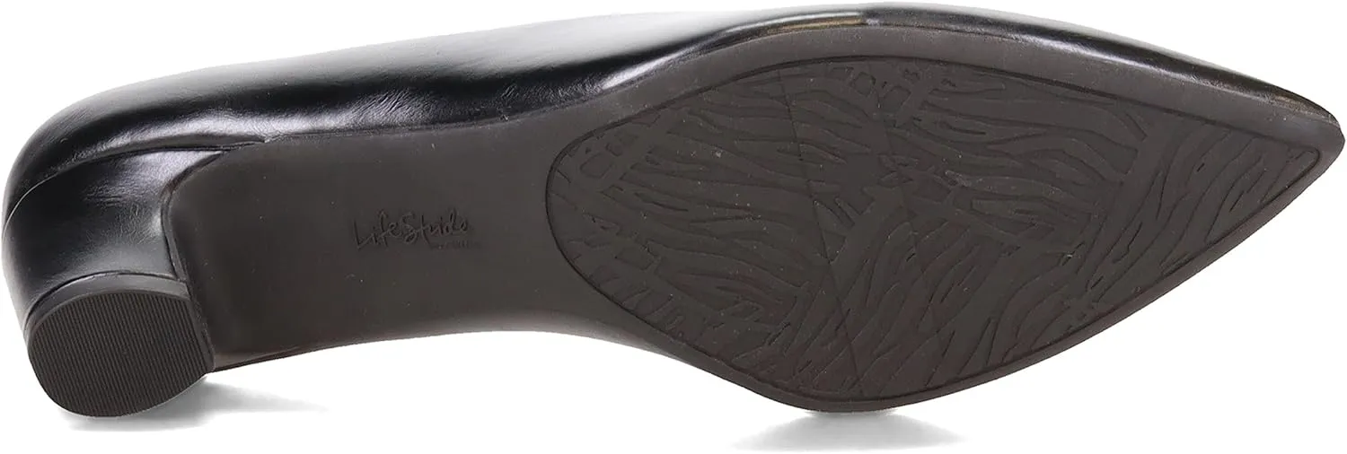 LifeStride Womens Minx Pump, Black, 9.5 Wide US