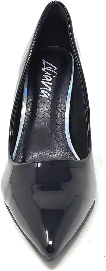 Liliana Women’s Vivienne-1 High Heel Dress Pump Pointed Closed Toe Shoe Classic Pump Heels