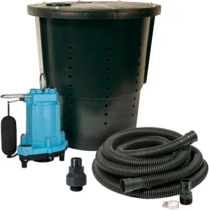 Little Giant CS-SS 115-Volt, 1/3 HP, 3000 GPH Pre-Packaged Automatic Crawl Space Sump System with 20-Ft. Cord, Blue/Black, 14940655