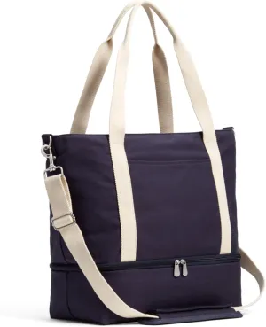 Lo & Sons Catalina Deluxe Tote - Spacious Canvas Travel & Everyday Bag With Shoe Compartment, Luggage Sleeve, Padded Strap