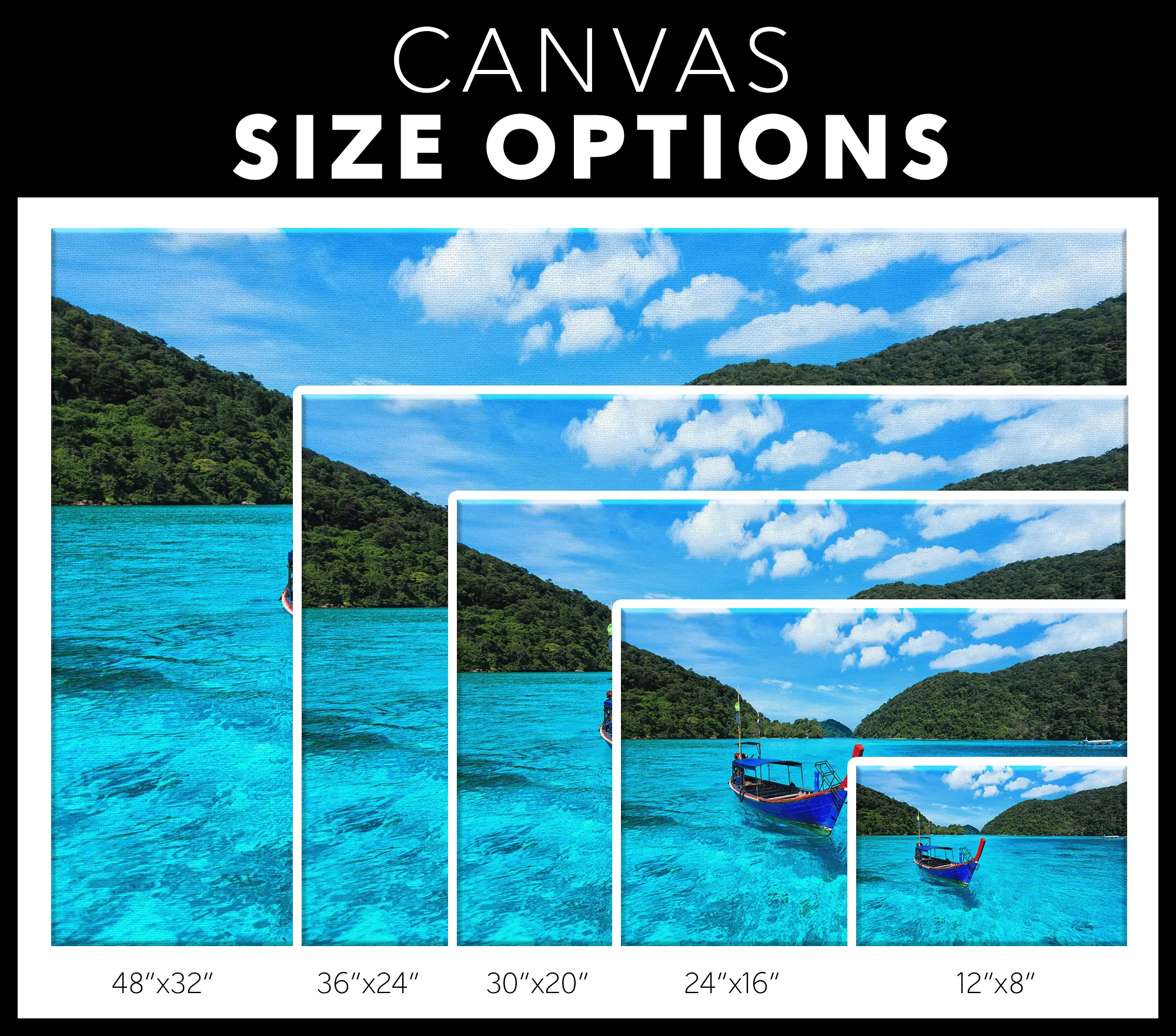 Longtail Boat Canvas Wall Art