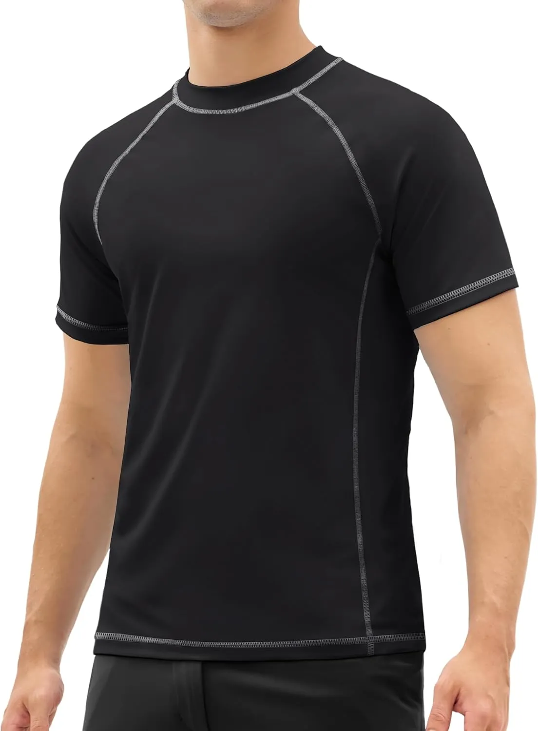 MAGCOMSEN Men's Rash Guard Swim Shirts UPF 50  Sun Protection Quick Dry Fishing Water Shirts