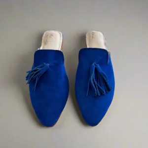 Majorelle Blue Tassel Mule