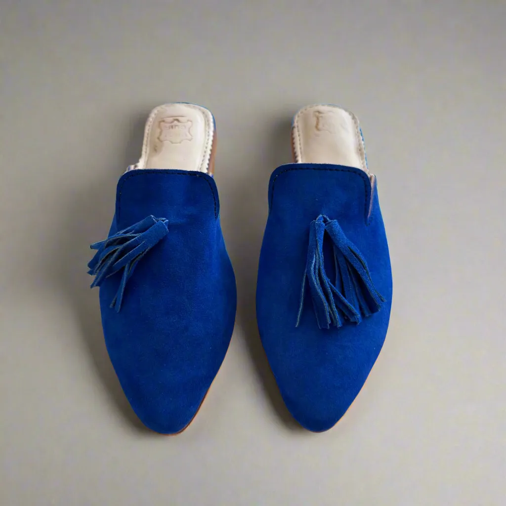 Majorelle Blue Tassel Mule