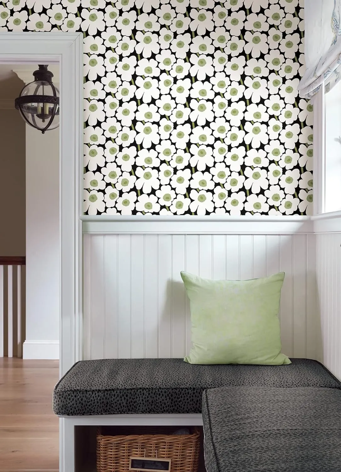 MARIMEKKO Black Pieni Unikko Peel & Stick Wallpaper (MKS4494)