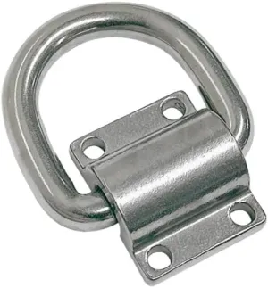 Marine Boat Stainless Steel 316 1" Bolt-On Lashing Ring D-Ring Anchor Tie Down