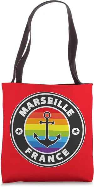 Marseille France beach vintage sailing holiday sun souvenir Tote Bag