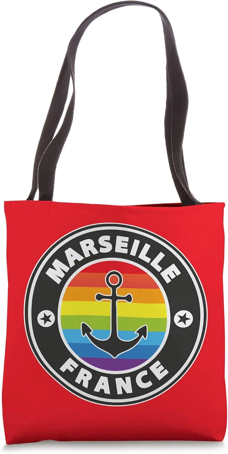Marseille France beach vintage sailing holiday sun souvenir Tote Bag
