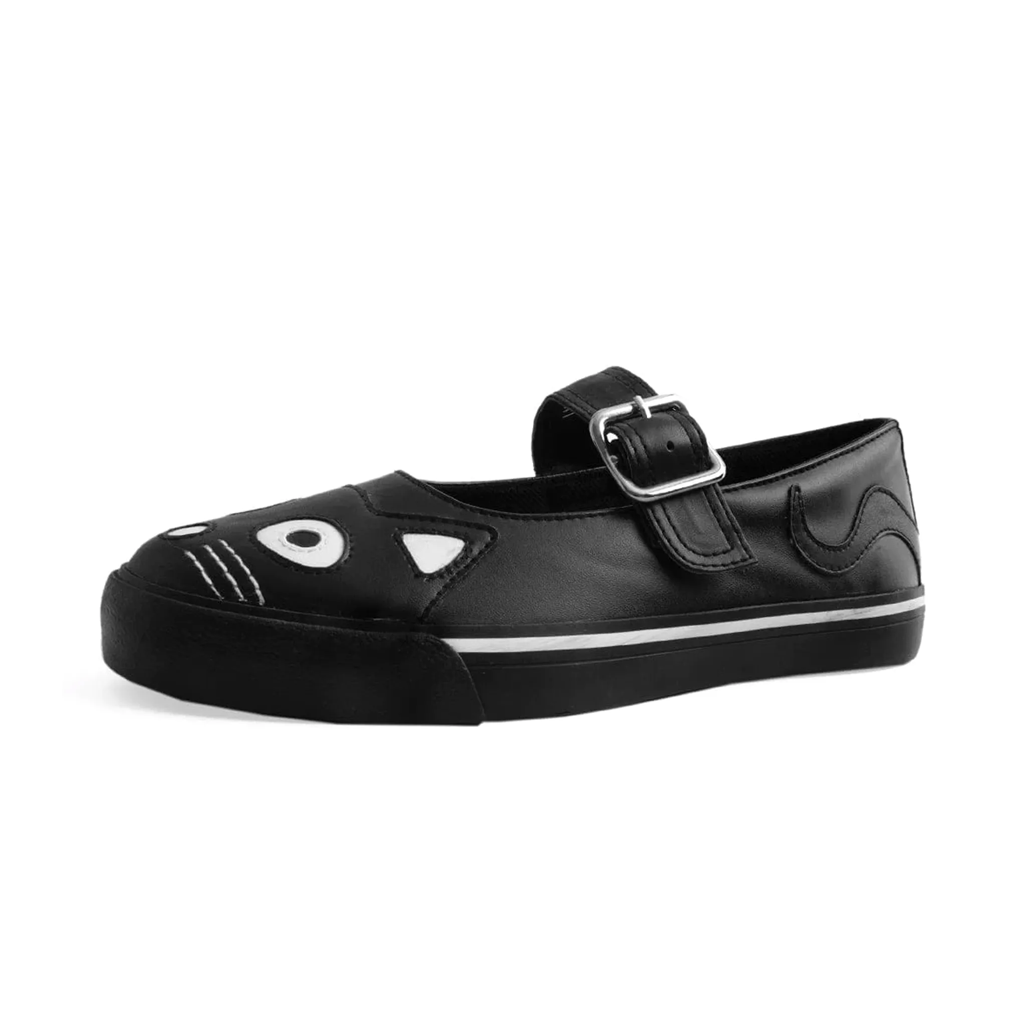 Mary Jane Kitty Sneaker Black Vegan Leather
