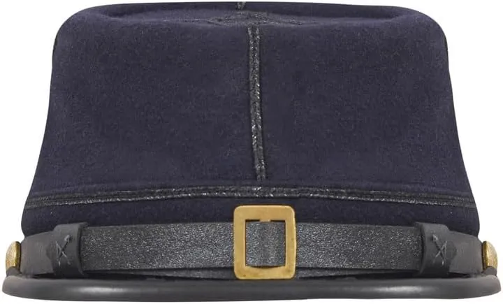 Men's US Civil War Navy Blue Lt's 1 Black Braid Kepi