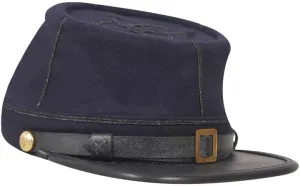 Men's US Civil War Navy Blue Lt's 1 Black Braid Kepi