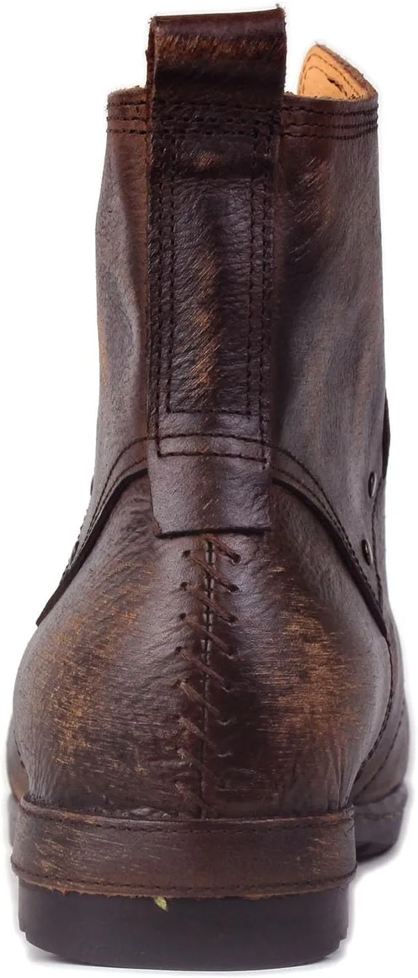 Men's Vintage Brown Retro Chukka Boots Lace-up Motorcycle Casual Leather Dress Ankle Boot for Men Fashion CD-6015-6-Vintage-R