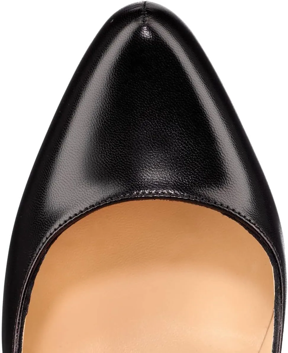 Mettesally Women's Round Toe Platform Pumps Stiletto Heel Mary Jane Pumps Party Dress Shoes