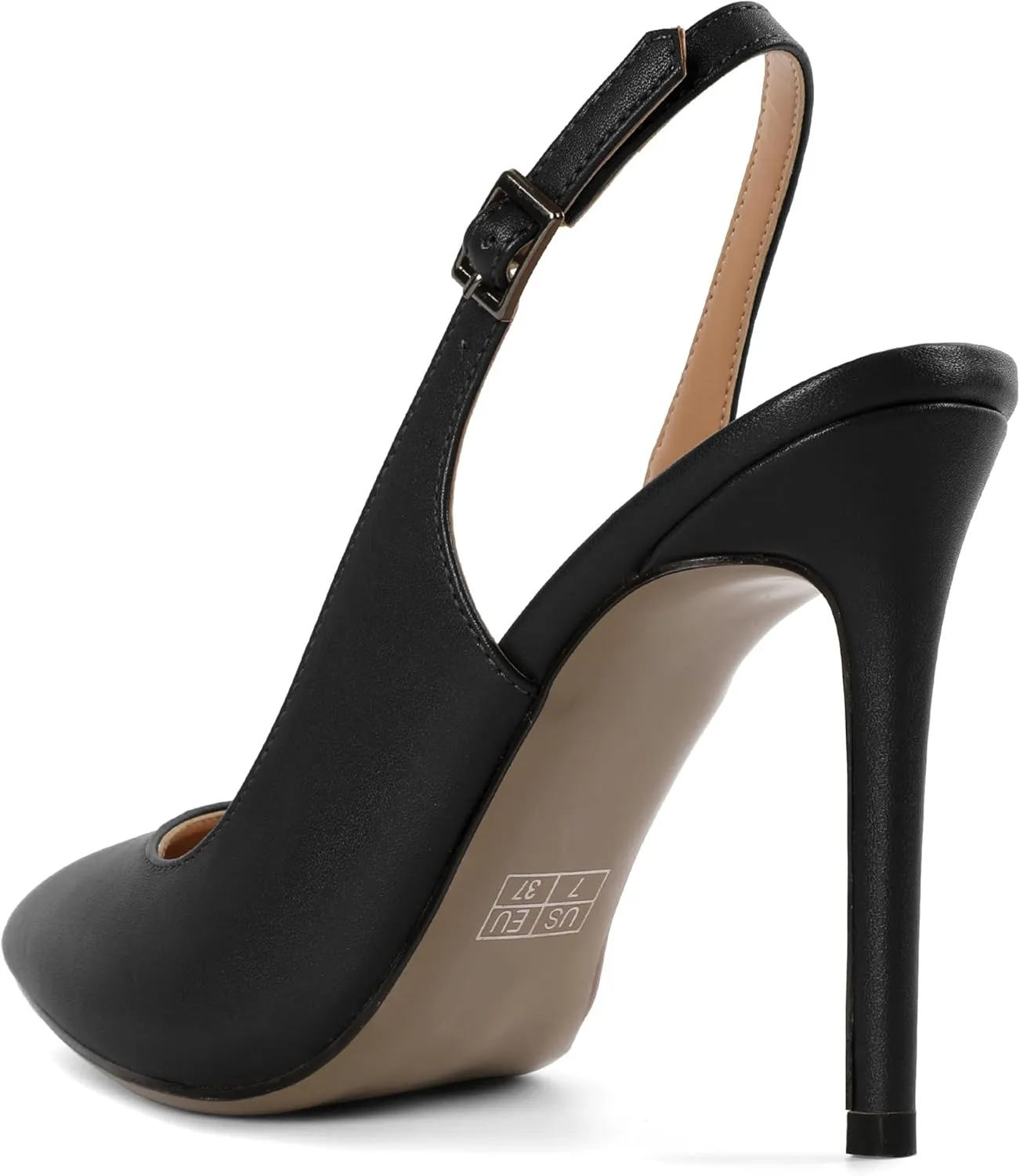 Mettesally Women's Slingback High Heels Pointed Toe Pumps Stiletto Heel Ankle Strap Party Office Dress Shoes