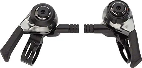 microSHIFT | Thumb Shifter Set | 10-Speed Mountain | Double/Triple | Shimano DynaSys Compatible | Black