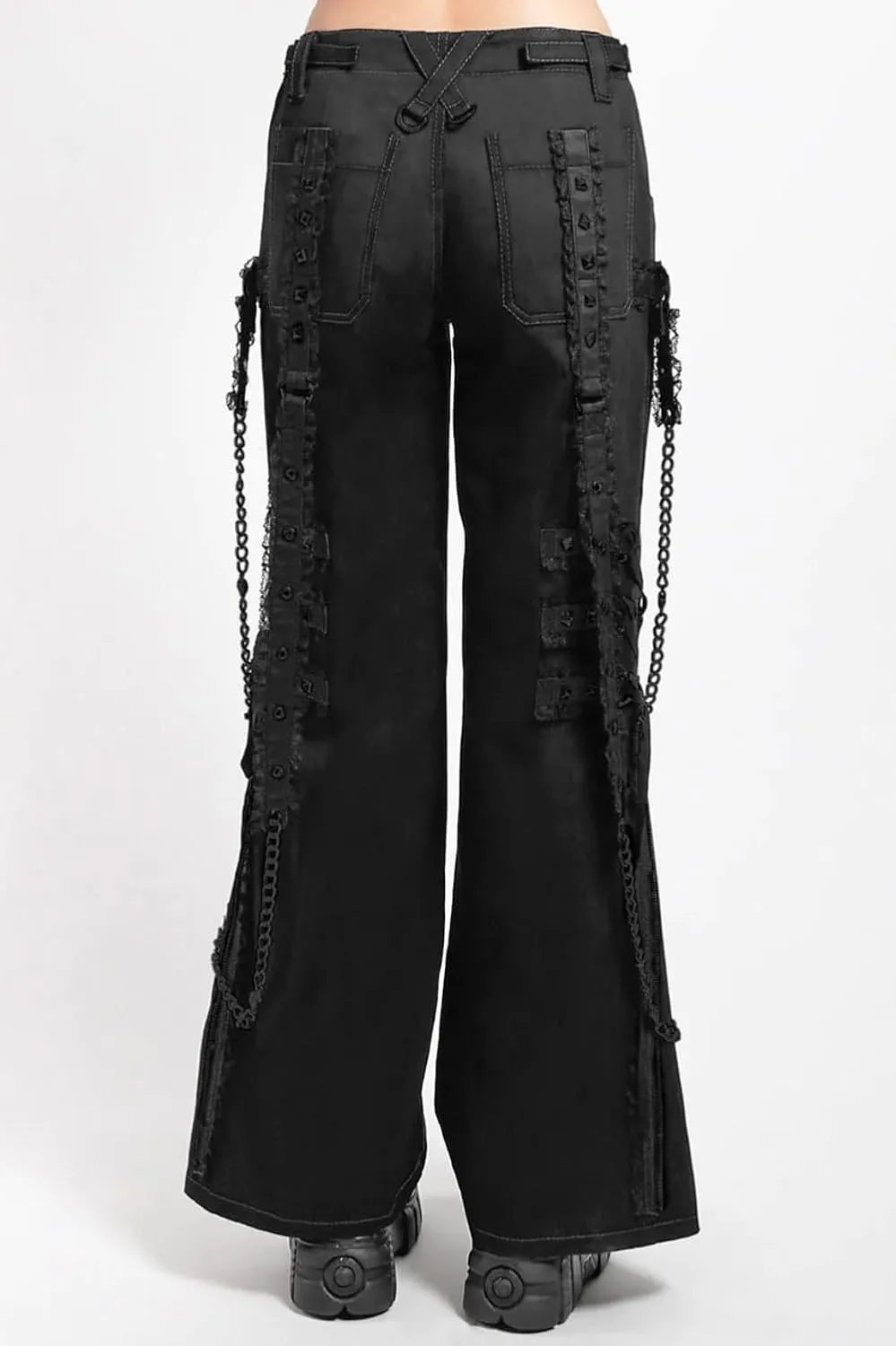 Midnight Dark Street Chain Pants [Black/Black]