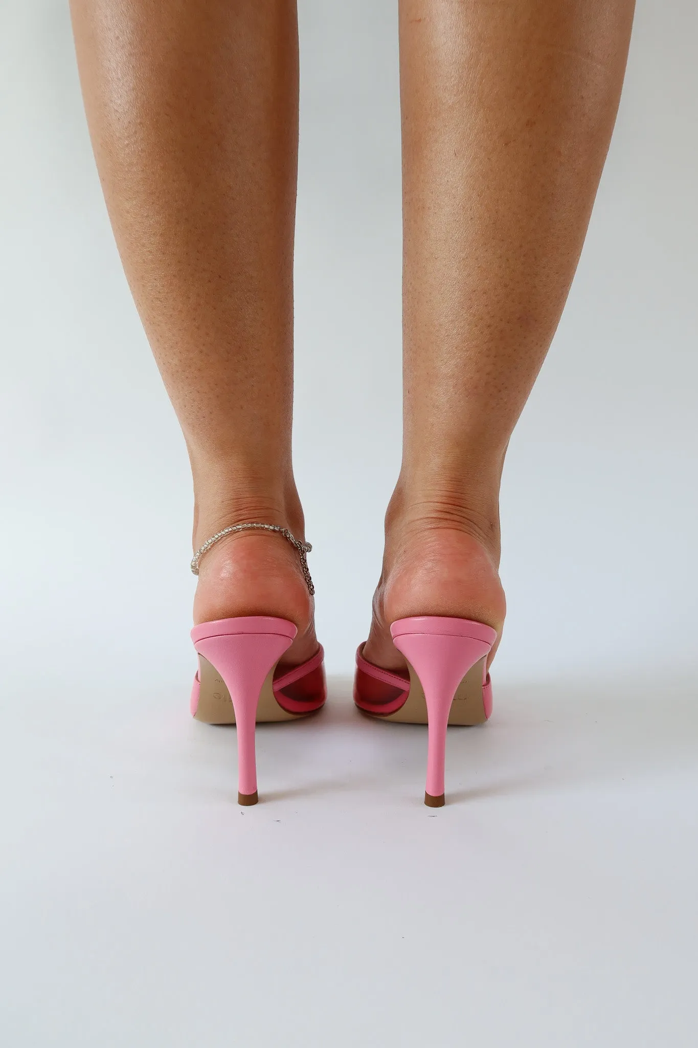 milly pink heeled sandal