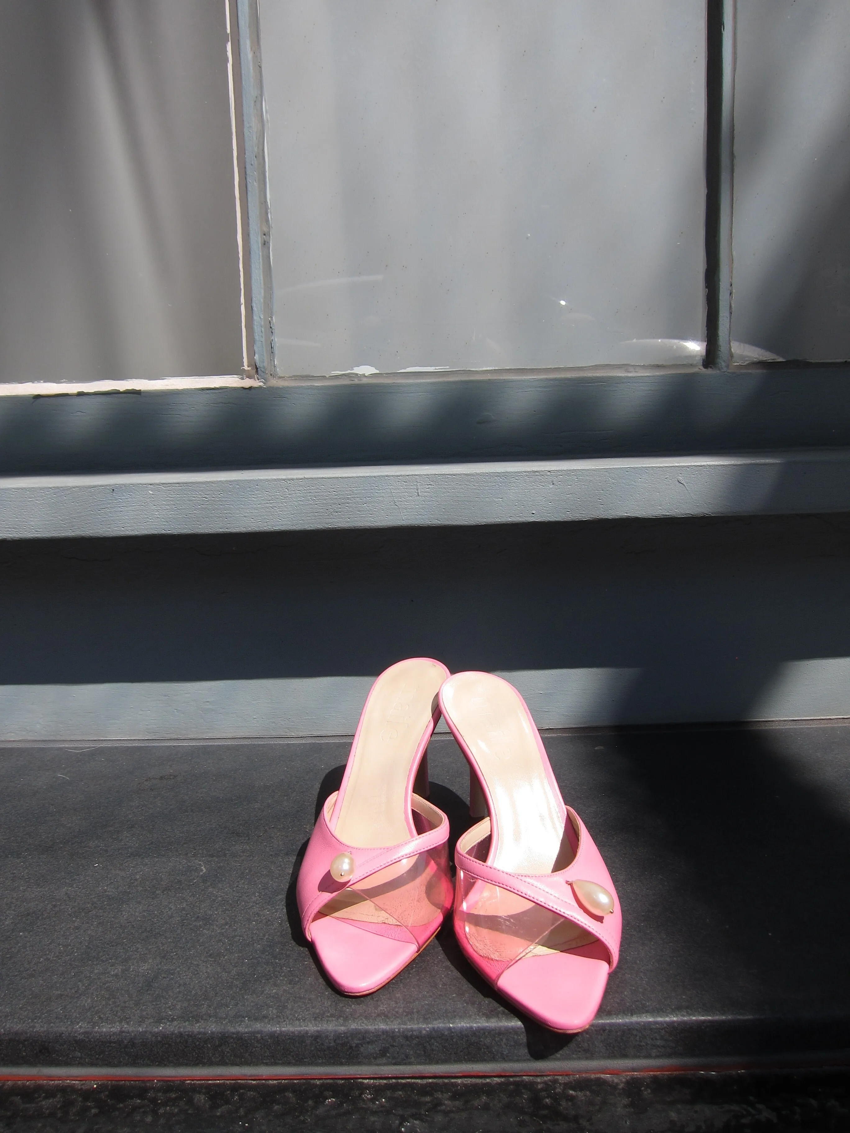 milly pink heeled sandal