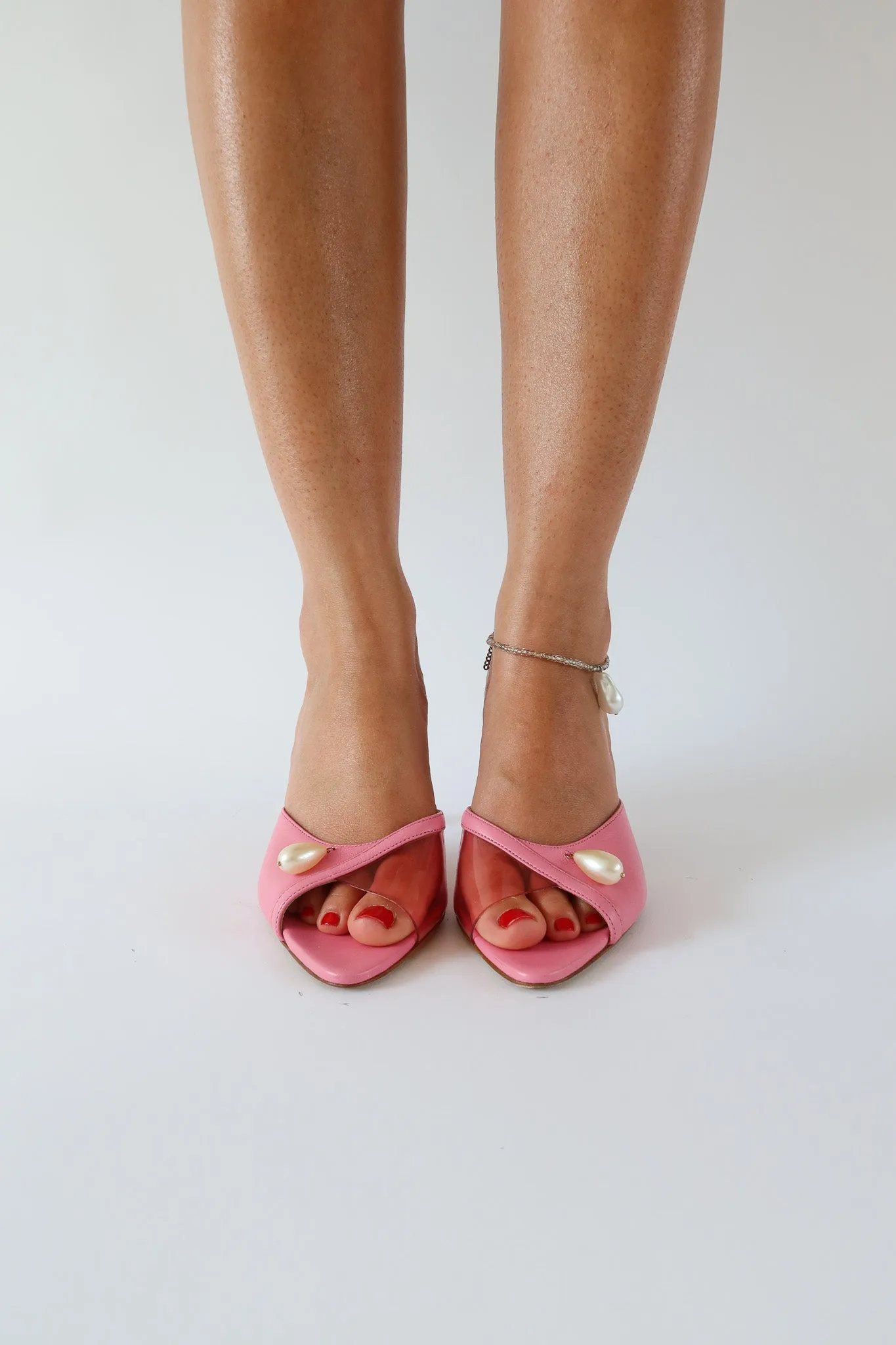 milly pink heeled sandal