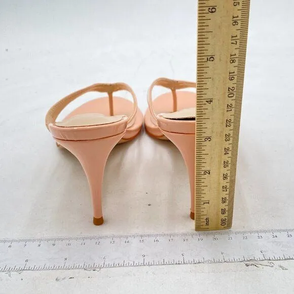 Milooey Pink Women Flip Flop Sanda Slip on High Heel Mule Open Toe Slide Slipper