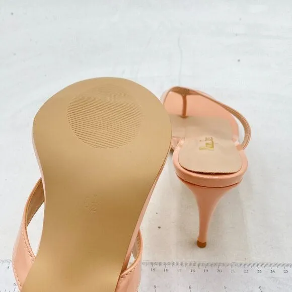 Milooey Pink Women Flip Flop Sanda Slip on High Heel Mule Open Toe Slide Slipper