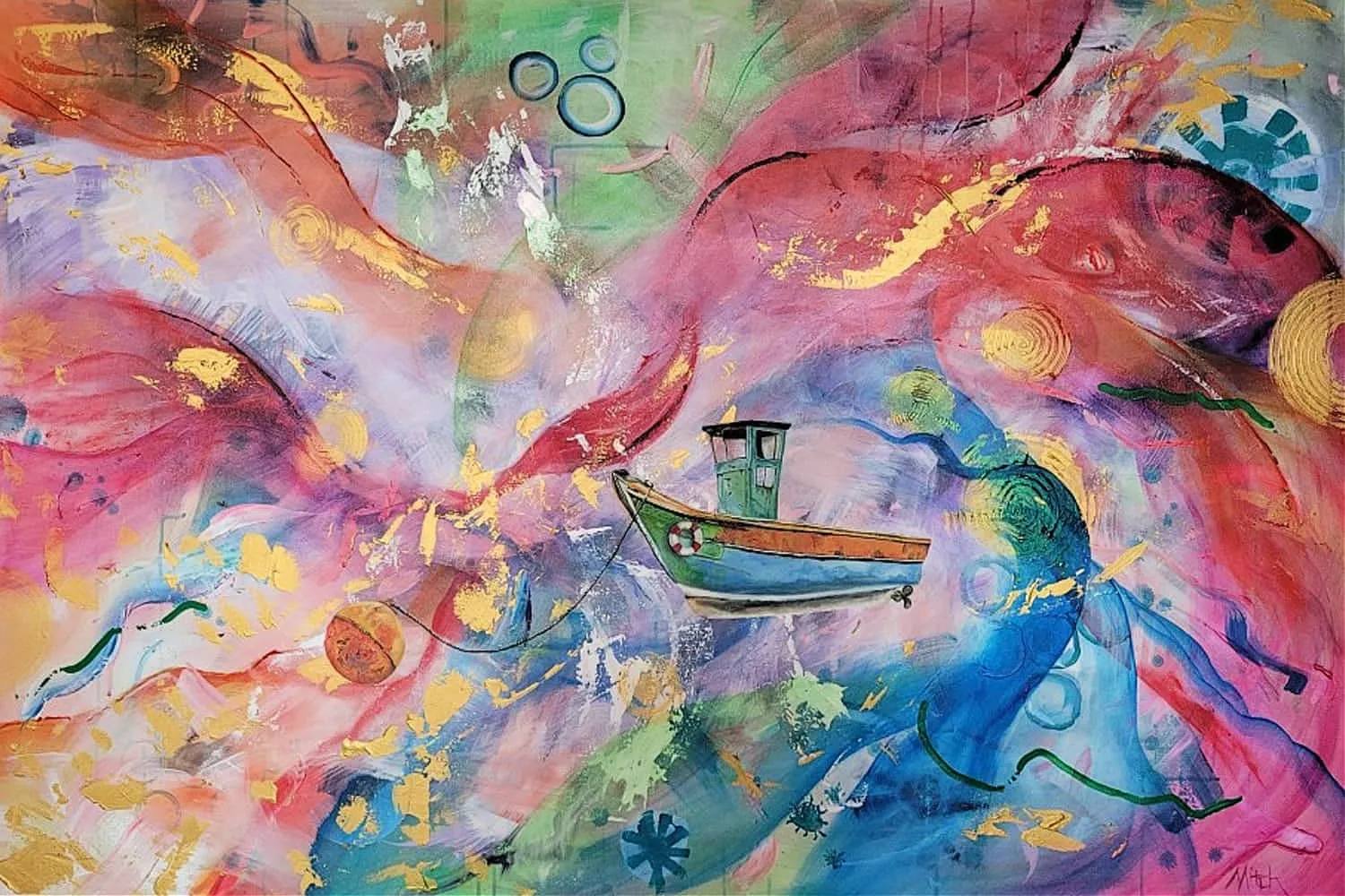 Mitch Miller Painting ~ 'Dream Boat' (Sold)
