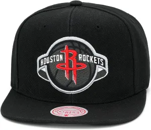 Mitchell & Ness Houston Rockets NBA Core Basic Snapback Hat Adjustable Cap - Black