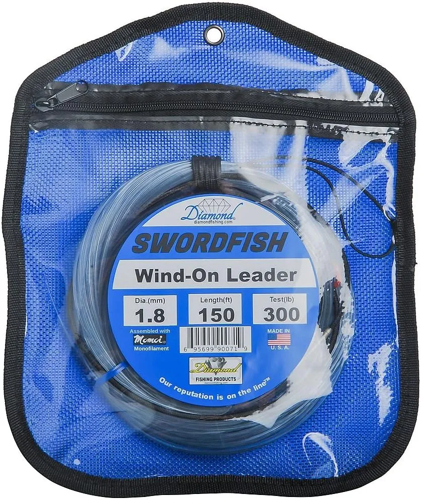 Momoi Diamond Special Swordfish Wind-On Leaders - 250lb Test - White - 150ft