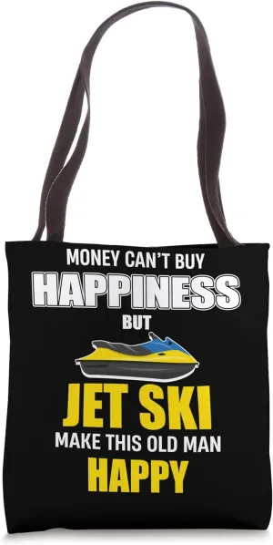 Money Can't Buy Happiness Jetski Grandpa Summer Boatercycle Tote Bag