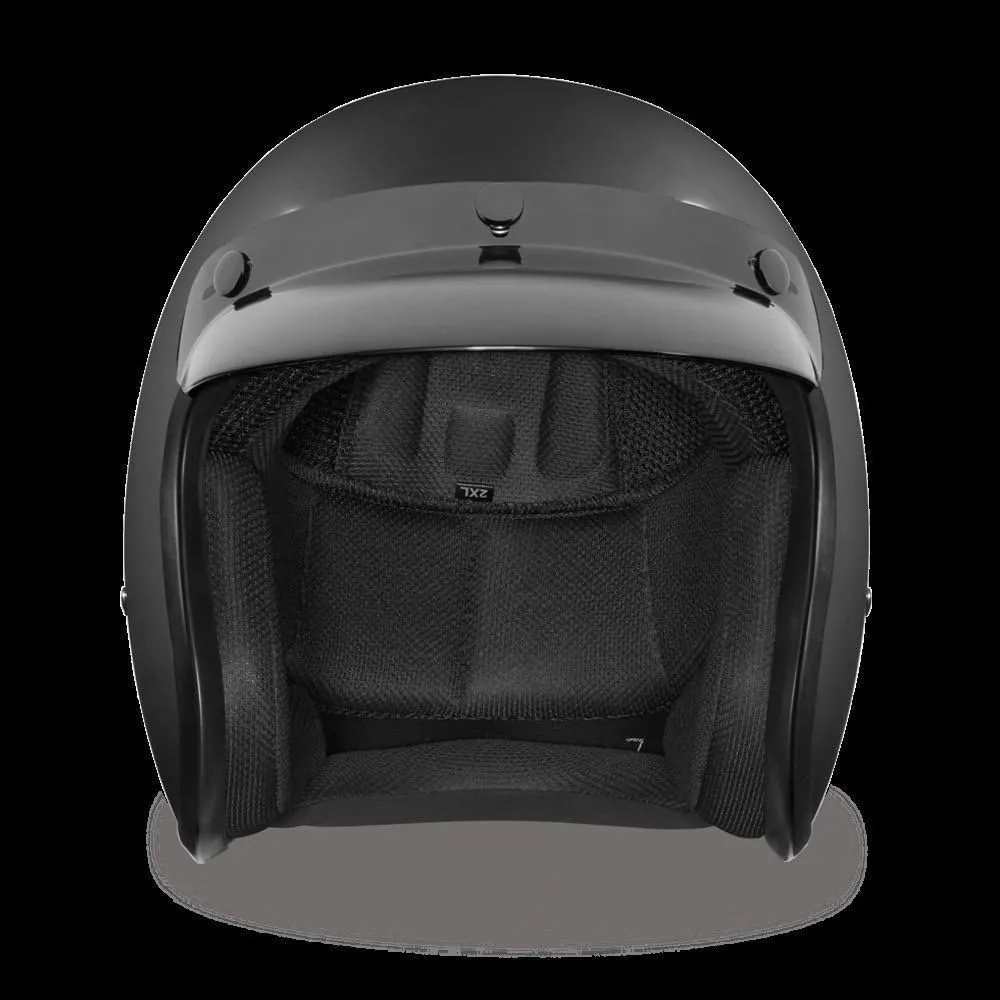 Motorcycle Black Daytona Cruiser DOT Approved Open FACE New Helmet Flat BLK New (XS Regular)