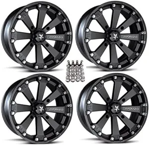 MSA M20 Kore UTV Wheels/Rims Black 16" Polaris RZR 1000 XP/Ranger XP 900/1000