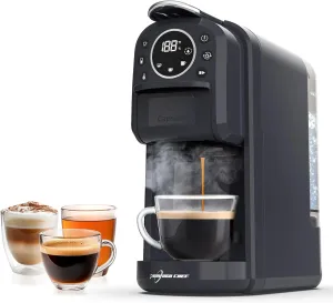 Multi-Capsule Espresso Machine, Brews Coffee or Hot Water, 20Bar Pressure, Compatible with Nespresso, Dolce Gusto, ESE Pods & Ground Coffee, Smart & Compact Design for Any Space,CM-C05A