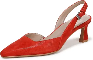 Naturalizer Womens Dalary Pump Red Suede Textured 10 M